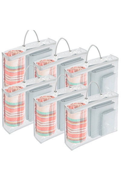 Choice White 6 Packs Bed Sheet Storage Bags Quilt Clothes Blankets Packing Bo...