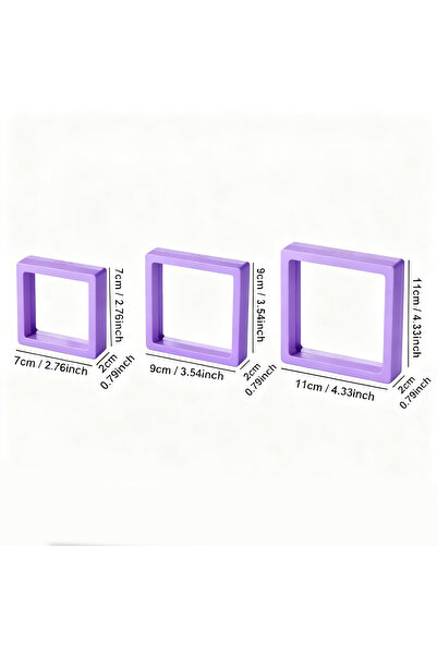 Choice16 M 10pcs-Purple 10pcs Color 3D Suspended Jewelry Box Multi Specificat...
