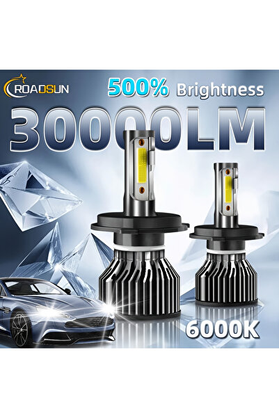 choice2 مصباح أمامي LED بقوة 30000 لومن، أبيض 6000 كلفن، متوافق مع H7 H1 H11 ...