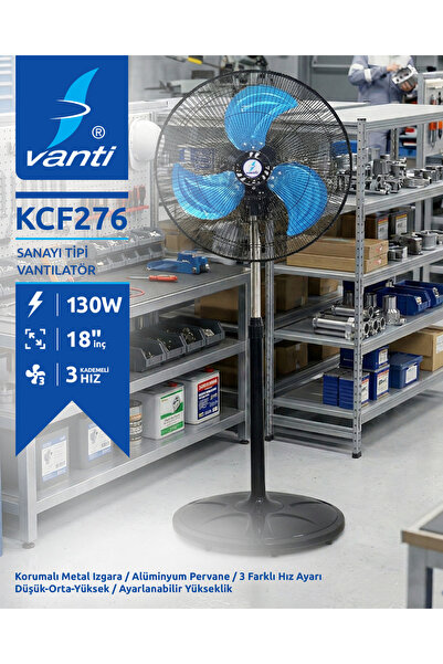 Vanti 1 Adet Sanayi Tipi Vantilatör 130W KCF276