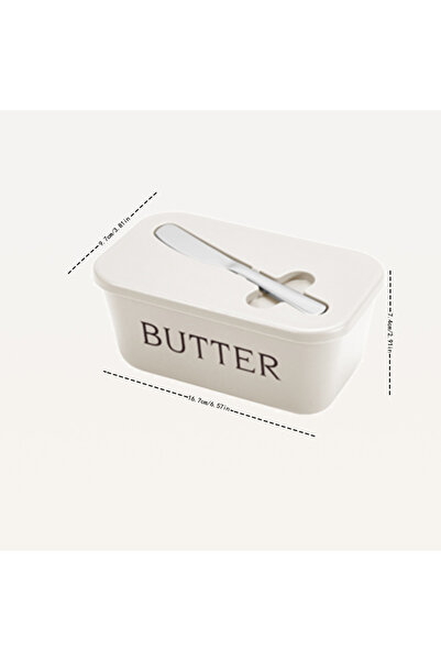 Choice WHITE Butter Box Set with Lid for Refrigerator Storage Easy to Clean S...