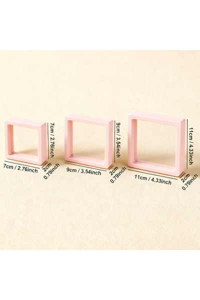 Choice14 M 10pcs-pink 10pcs Color 3D Suspended Jewelry Box Multi Specificatio...