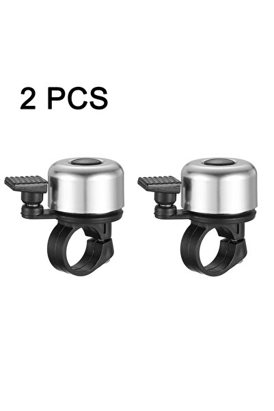 Choice Silver-2pcs Bicycle Bell Bike Handlebar Bell Ring Aluminum Alloy Mount...