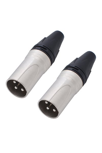 choice2 2PCS 3P Silver Male 2PCS 3-Pin XLR Audio Connectors Professional Micr...