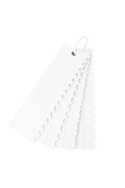 choice2 4pcs white 4pcs/set Cream Scraper PP Cream Smoother Pastry Icing Comb...