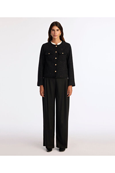 Yargıcı Cropped Crew Neck Long Sleeve Jacket