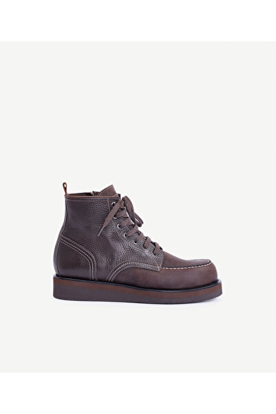 Yargıcı Nubuck Detailed Lace-Up Leather Boots