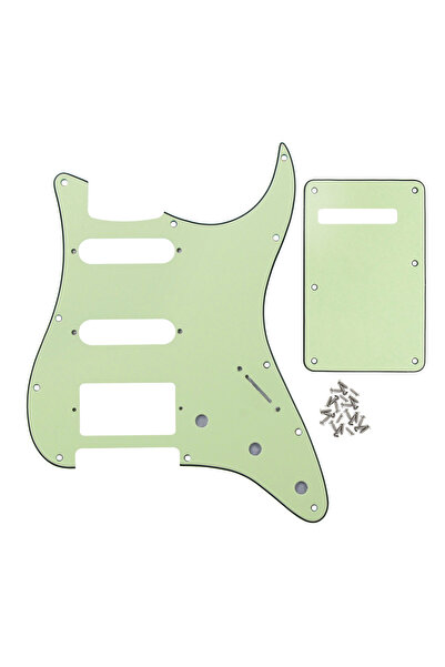 Choice Mint green 3ply FLEOR Set of 11 Holes SSH ST Electric Guitar Pickguard...