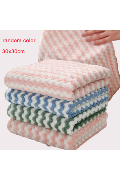 Choice1 5pcs Random Color 30x30cm 5/10Pcs Microfiber Kitchen Dish Cloths, Sup...