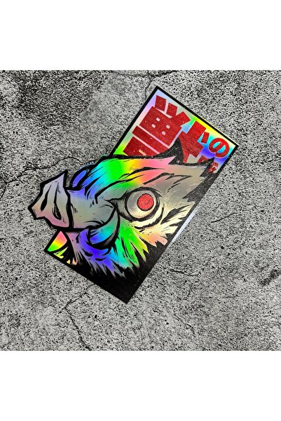 Choice 1 pcs 1 Pcs Beast-patterned Car Stickers, Laser Holographic Evil Carto...