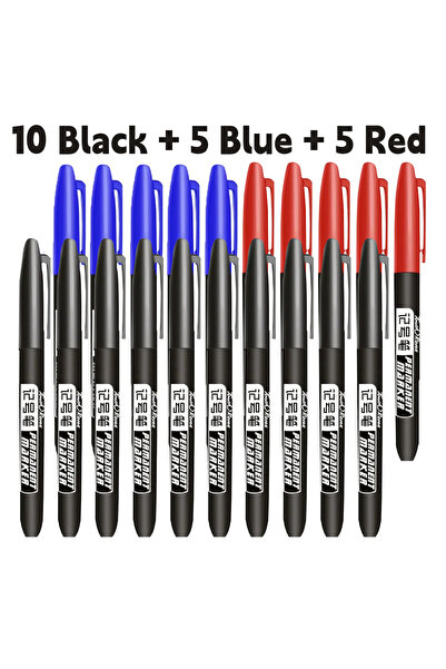 Choice 10Black5Blue5Red 6 PCS Permanent Marker Pen Manga Drawing Markers Blac...