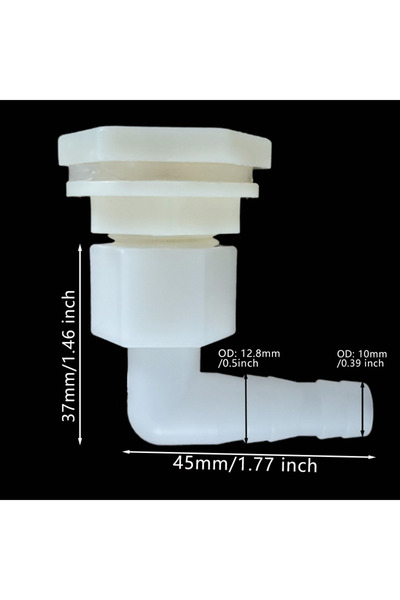 Choice Elbow Connector 2pcs 2Pcs Water Tank Hose Outlet Inlet Plastic Connect...
