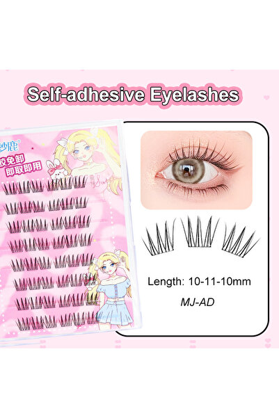Choice19 MJ-AD Self Adhesive Eyelashes Cluster Lashes No Glue Individual Lash...