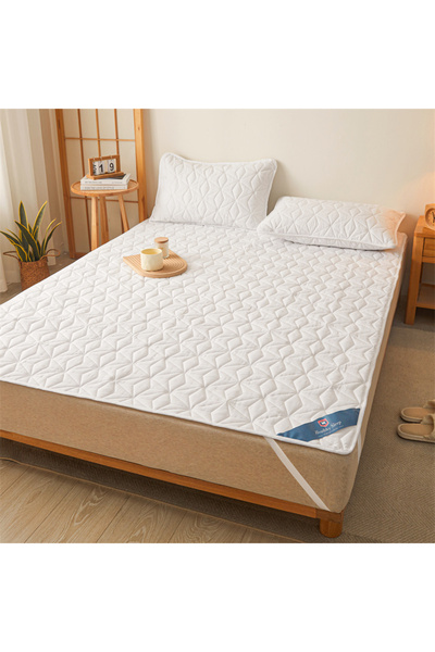 Choice 150x200cm white Waterproof Mattress Topper with Elastic Band Quilted P...