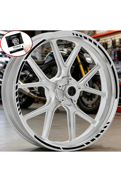 Choice6 ZNJx1 (LG-A0)-Black 16PCS/1Set Racing Stripe for 17-19inch Rims Motor...