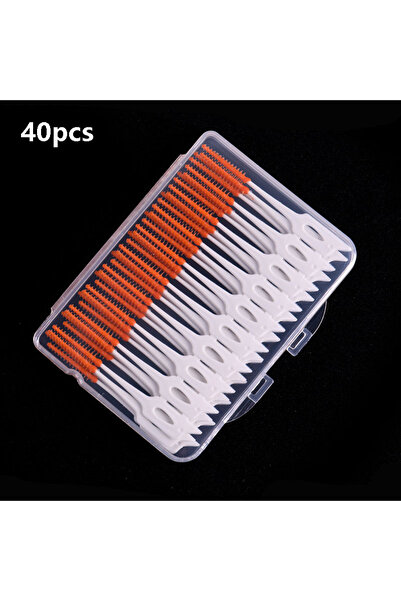 Choice5 C623-orange 40Pcs Interdental Silicone Brushes 40-200 Units Dental To...