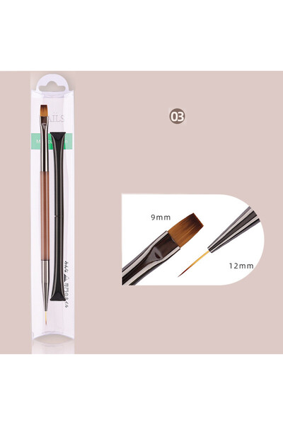 Choice G-B379-03 Acrylic Double Head Drawing Nail Brush Liner Brush Painting ...