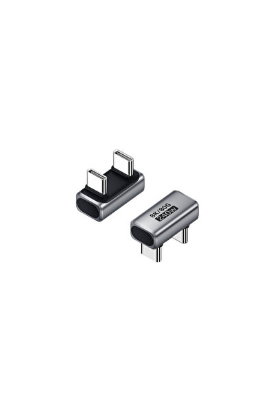 Choice 1x U MM Silver U Shape PD240W USB C Adapter 8K@60Hz 80Gbps 180 Degree ...