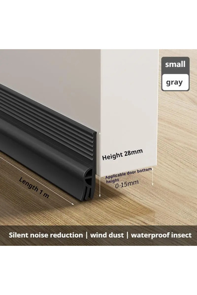 Choice Small gray 1m 28/50mm Height Door Bottom Weatherstripping Windproof Du...