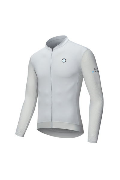 Choice L Gray ZRSE Men's Cycling Jersey with Long Sleeve UPF 50+ Anti-UV Slim...