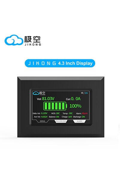 Choice JK-4.3LCD JIKONG BMS 4.3 Inch Screen Display Module with 3500mm Cable ...
