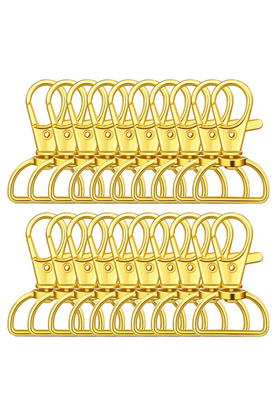 Choice 30PCS Gold 30-Pack Swivel Buckle Strap D-Ring Lanyard Spring Hook Keyc...