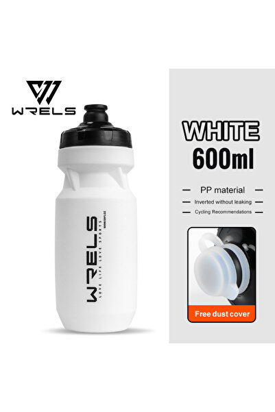 Choice WHITE WRELS 600ML PP Bicycle Water Bottle Squeeze Out Water Leak-Proof...