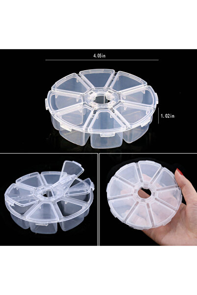 Choice 10.3x2.5cm Transparent Plastic Storage Jewelry Box Compartment Adjusta...
