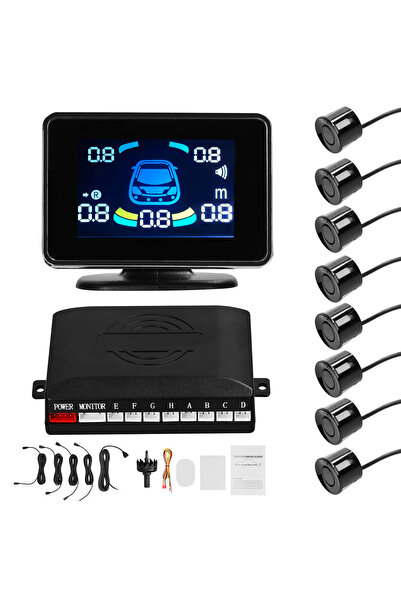 Choice3 black Car Parking Sensor Reversing Radars System Front & Rear Support...