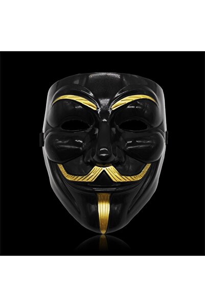 Choice Black 1pc Halloween Face Mask Black White V For Vendetta Hackers Cos M...
