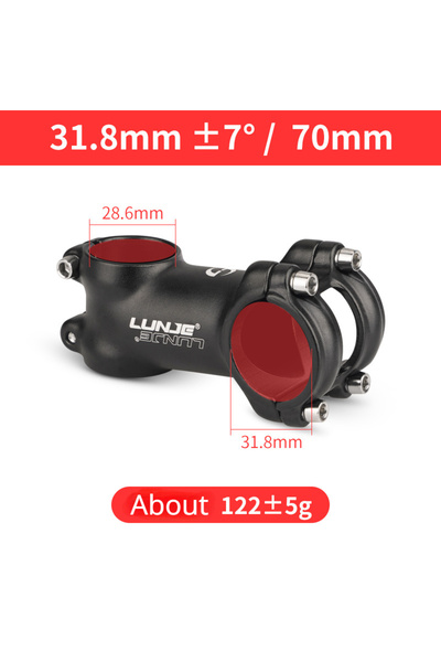 Choice 31.8x70mm 7Degree 7° Bicycle Handlebar Stem 25.4/31.8mm Ultralight Mou...