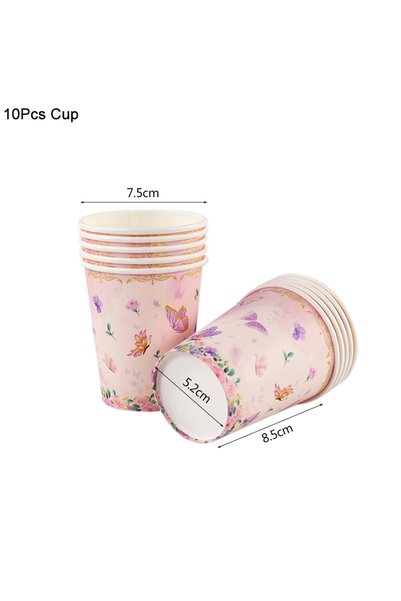 Choice 10pcs cup Butterfly Disposable Tableware Set Paper Plate Cup Napkins P...