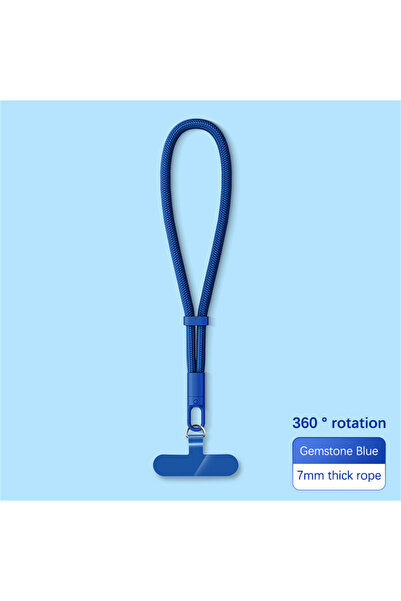 Choice8 blue Anti-drop Mobile Phone Lanyard Universal Adjustable Short Wrist ...