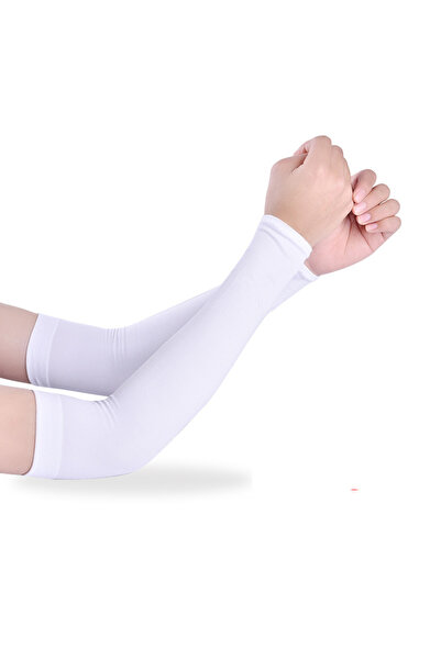 Choice WHITE 1Pairs High Elastic Sports Arm Sleeves Cycling Sun UV Protection...