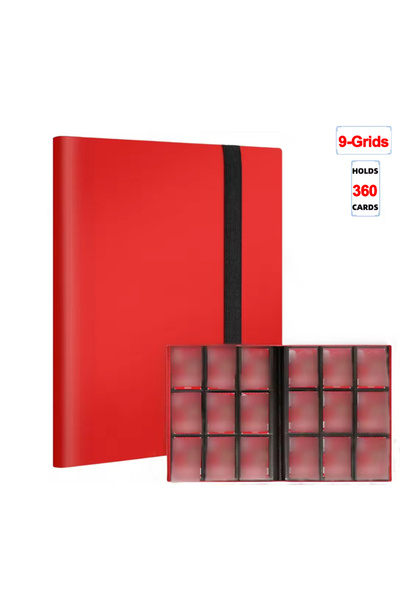 Choice9 Red 9 Grids 1Pc Card Binder 160/360/480 Trading Card Holder Book PP C...