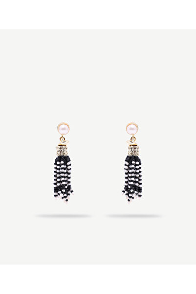 Yargıcı Two-Color Tassel Detailed Earrings