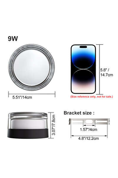 Choice7 Round-Black LVL Modern LED Wall Lamp 9W Small Round & Square Waterpro...