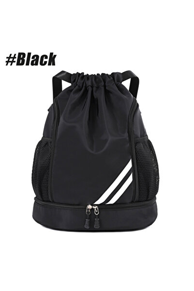 Choice Black-1Pcs Sports Drawstring Backpack-String Swim Gym Bag with Shoes C...