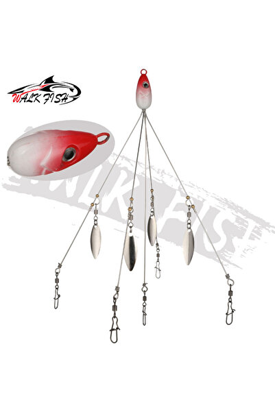Choice A 1 WALK FISH Umbrella Fishing Lure Rig 5 Arms Alabama Rig Head Swimmi...