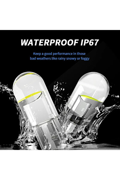 Choice1 Yellow 10pcs Car LED T10 W5W Canbus Glass COB Reading Dome Lamp Marke...