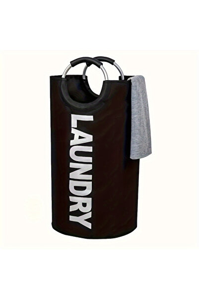 Choice black 1pc 25.1gal Fabric Laundry Basket with Padded Handles Collapsibl...