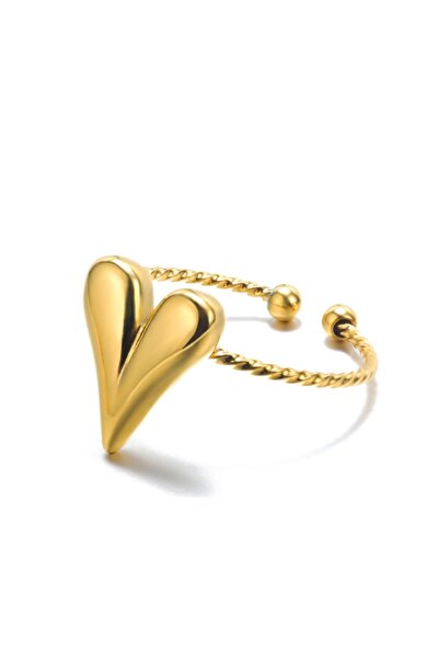 Choice JZ3111G-4 Cute Heart Rings For Women Stainless Steel Gold Color Spiral...