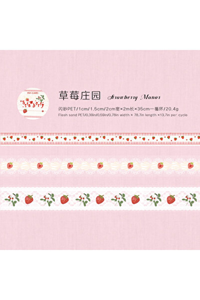 Choice5 2 3 Rolls Handmade Lace Series Glitter Sand PET Tape Set For Scrapboo...
