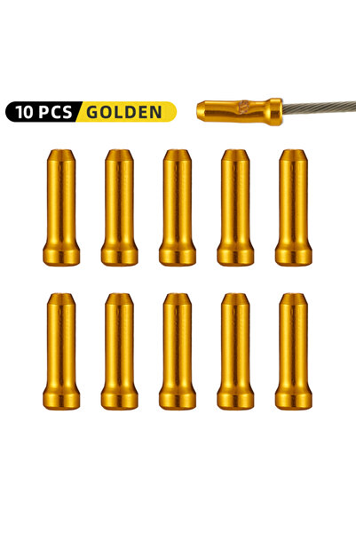 Choice 10PCS GOLDEN VXM Bicycle Line Pipe Tail End Brake Wire Cap Cycling Alu...