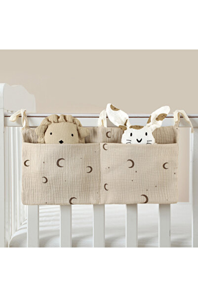 Choice 39cmX20cm moon Baby Crib Organizer Cot Caddy Bed Storage Bag 2 Pockets...