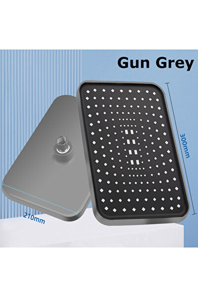 Choice Gun Grey New Large Size High Pressure Overhead Rain Shower Head Large ...