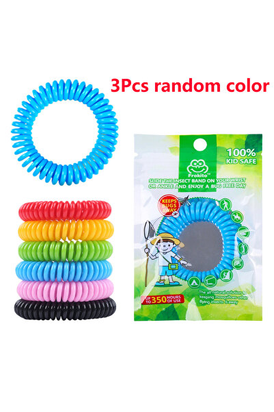 Choice6 3pcs random color 1-100Pcs Mosquito Repellent Bracelets Waterproof Mo...