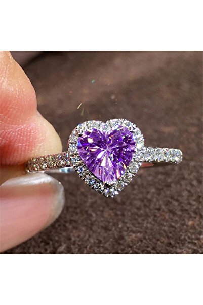 Choice 9 H452 Huitan Aesthetic Brilliant Heart Designed Rings for Women Shiny...