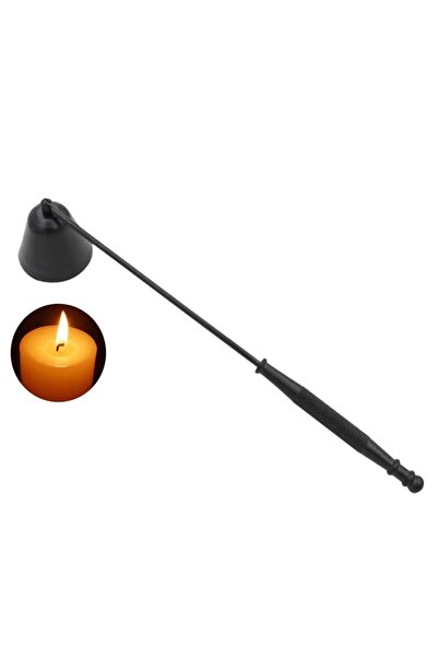 Choice Black 1Pc Candle Accessory Set Candle Extinguisher Stainless Cutter Tr...
