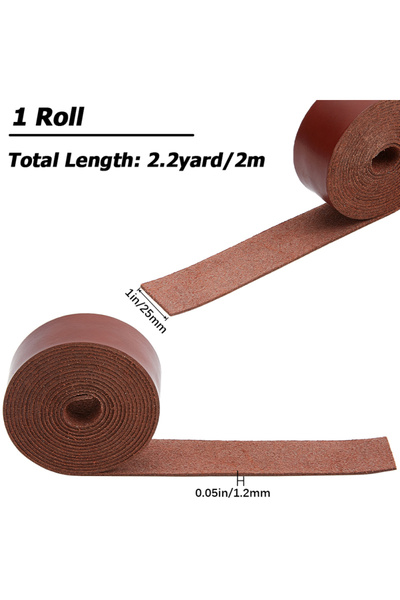 Choice1 AECH03-03565 1 Roll 0.5 Inch Wide Flat Leather Cord 200cm Leather Str...